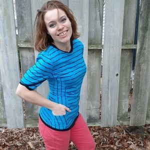 Zigzag shirt w/ pockets